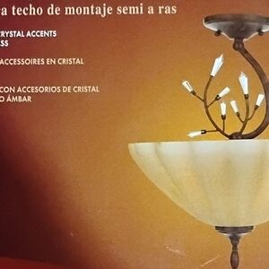 Elegant Semi-Flush Mount Ceiling Light with Crystal Accents